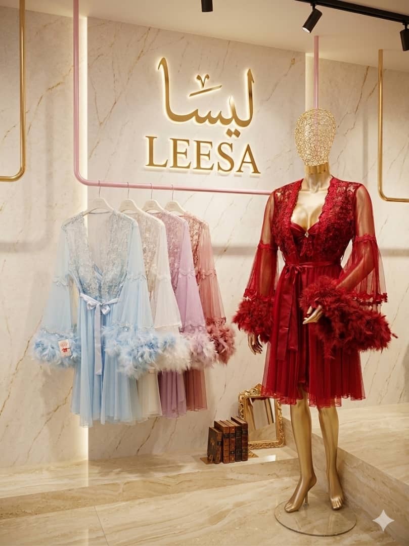 صباحية عروس قصيرة ريش مستورد بتطريز فاخر